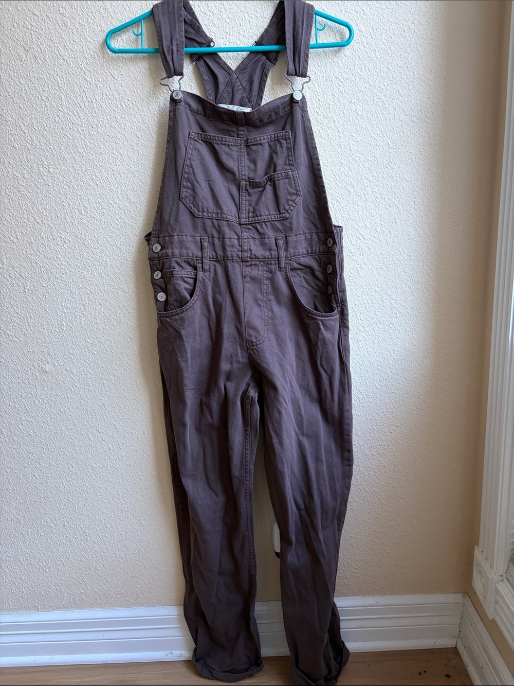 Free People We The Free Brown Cotton Overalls